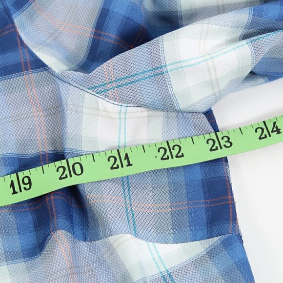 Eddie Bauer Long Sleeve Button Down Plaid Shirt - XL P2P 23" - Picture 6 of 7